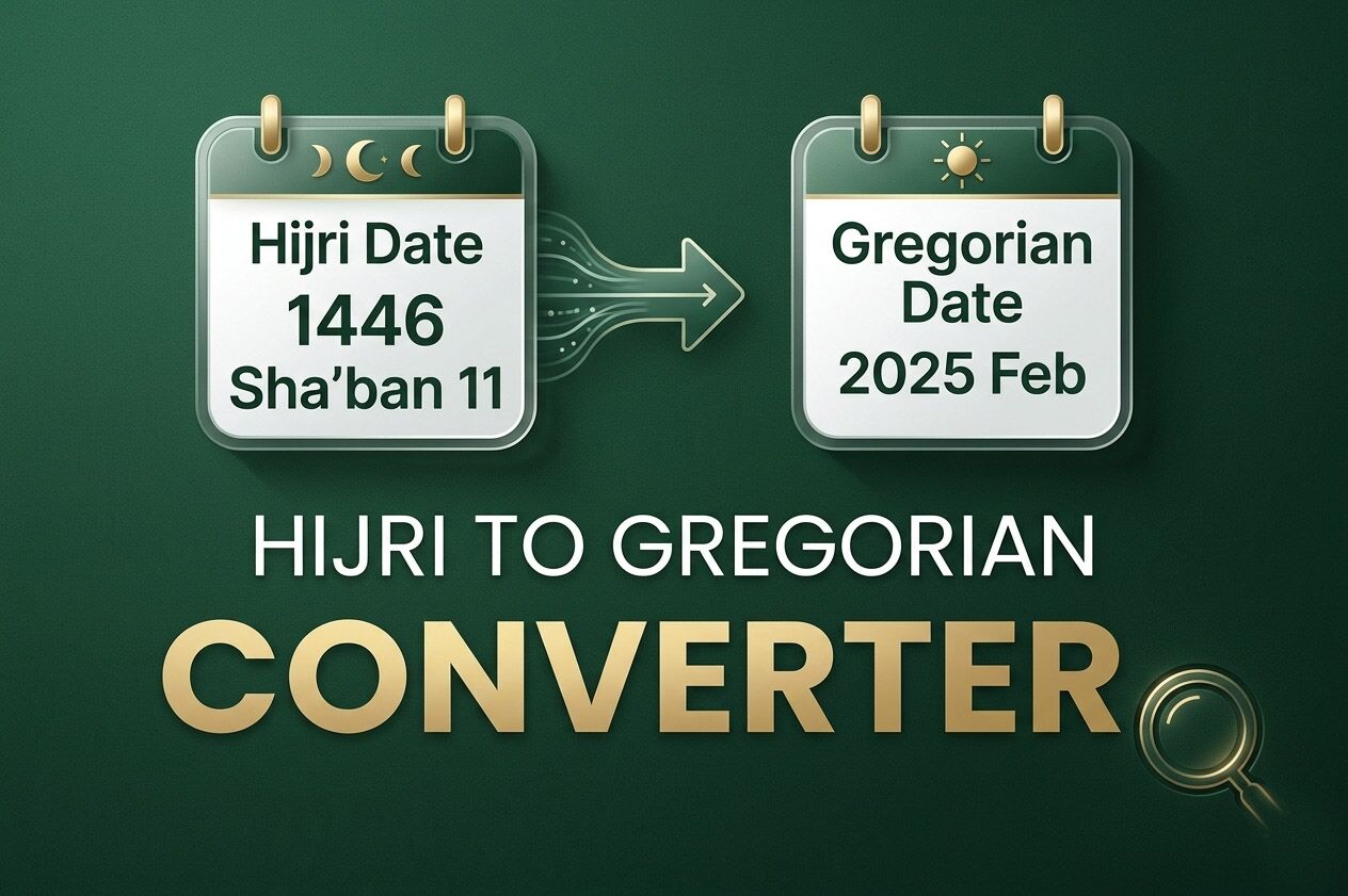 Accurate Hijri to Gregorian Date Converter 14472026 Islamic Info Center